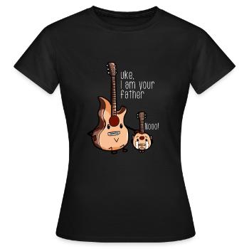 Uke I am your father ukulélé guitare drôle - T-shirt Femme - noir - Devant - AI Model Female 172 dark (172cm)