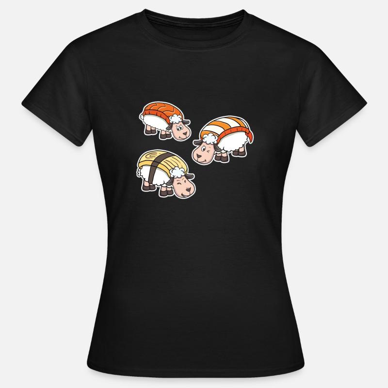 Sushi Sheep Shepherd Shepherd Japan Funny Gift - Women's T-Shirt - black