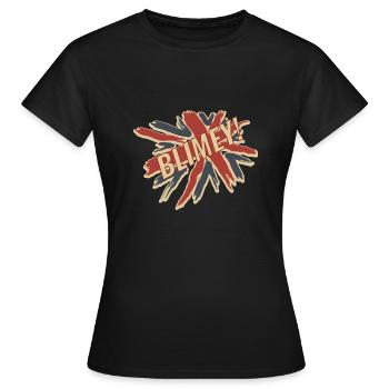 Funny British Slang Gift for Anglophiles : Blimey - Women's T-Shirt - black - Front - AI Model Female 172 dark (172cm)