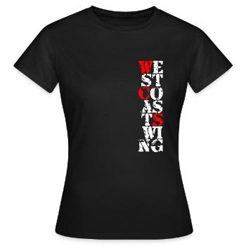 Cadeau de t-shirt de danse swing de la côte ouest - T-shirt Femme - noir - Devant - AI Model Female 172 dark (172cm)