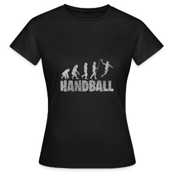 Handball Affe Sprungwurf Geschenk Sport - Frauen T-Shirt - Schwarz - Vorne - AI Model Female 172 dark (172cm)