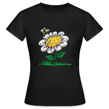 Marguerite Abeille Marguerite - T-shirt Femme - noir - Devant - AI Model Female 172 dark (172cm)