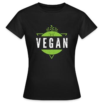 Veganes vegetarisches Geschenk - Frauen T-Shirt - Schwarz - Vorne - AI Model Female 172 dark (172cm)