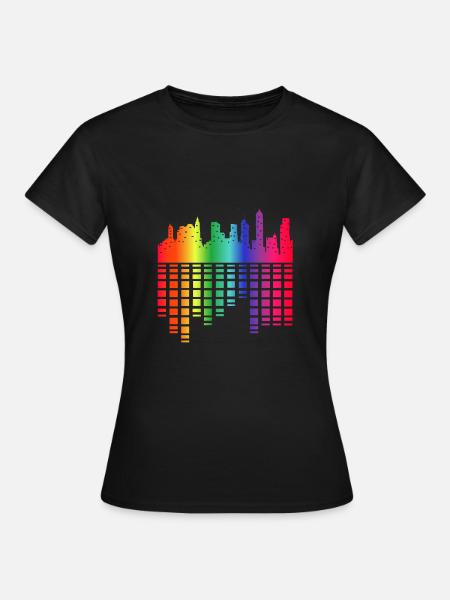 Cadeau Electro Beats Festival City City - T-shirt Femme - noir