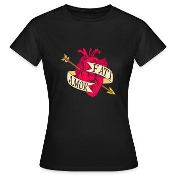 Amor Fati - Women's T-Shirt - black - Front - AI Model Female 172 dark (172cm)