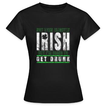 Trèfle Irlandais - T-shirt Femme - noir - Devant - AI Model Female 172 dark (172cm)