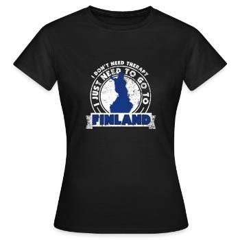 Finlande - T-shirt Femme - noir - Devant - AI Model Female 172 dark (172cm)