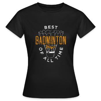 badminton - T-shirt Femme - noir - Devant - AI Model Female 172 dark (172cm)