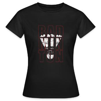 badminton - T-shirt Femme - noir - Devant - AI Model Female 172 dark (172cm)