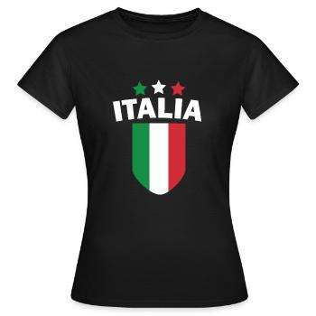 Italie Drapeau Italien Pays Nation Drôle - T-shirt Femme - noir - Devant - AI Model Female 172 dark (172cm)