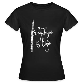 Piccolo - Piccolo T-shirt - Piccoloist - Rythme - T-shirt Femme - noir - Devant - AI Model Female 172 dark (172cm)