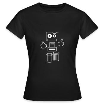Roboter Robot - Frauen T-Shirt - Schwarz - Vorne - AI Model Female 172 dark (172cm)