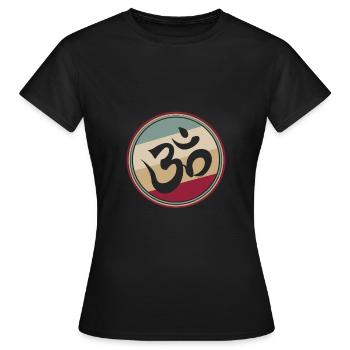 OM - T-shirt Femme - noir - Devant - AI Model Female 172 dark (172cm)
