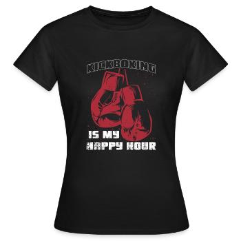 Kickboxing Happy Hour - Women's T-Shirt - black - Front - AI Model Female 172 dark (172cm)