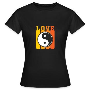 Yin Yang - T-shirt Femme - noir - Devant - AI Model Female 172 dark (172cm)