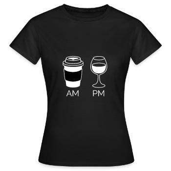 AM PM - Women's T-Shirt - black - Front - AI Model Female 172 dark (172cm)