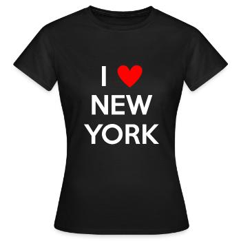 Ich liebe New York I love new york NY - Frauen T-Shirt - Schwarz - Vorne - AI Model Female 172 dark (172cm)