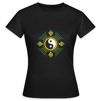 Yin yang - T-shirt Femme - noir - Devant - AI Model Female 172 dark (172cm)