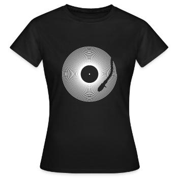 Disque Vinyle Hi-Fi Disque Vinyle - T-shirt Femme - noir - Devant - AI Model Female 172 dark (172cm)