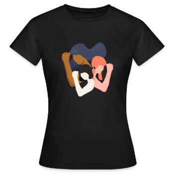 Filles et femmes Diversity Power féminisme féministe - T-shirt Femme - noir - Devant - AI Model Female 172 dark (172cm)