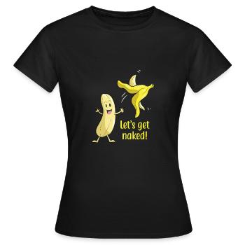 La banane se déshabille, permet de se déshabiller - T-shirt Femme - noir - Devant - AI Model Female 172 dark (172cm)