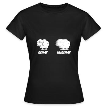 Moutons unschaf - T-shirt Femme - noir - Devant - AI Model Female 172 dark (172cm)