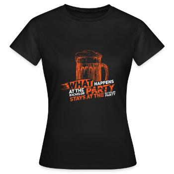 Cadeau de marié - T-shirt Femme - noir - Devant - AI Model Female 172 dark (172cm)