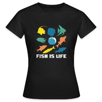 Aquarium Aquarium Leben - Frauen T-Shirt - Schwarz - Vorne - AI Model Female 172 dark (172cm)