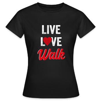 Nordic Walking - Women's T-Shirt - black - Front - AI Model Female 172 dark (172cm)
