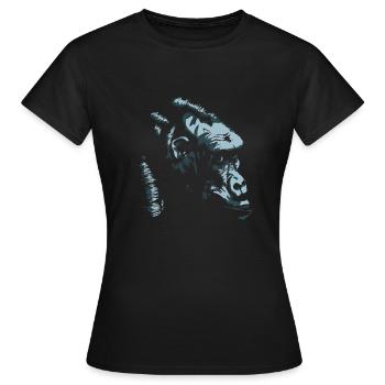 Gorille avec effet de couleur - T-shirt Femme - noir - Devant - AI Model Female 172 dark (172cm)