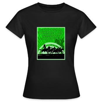 Combattants à cheval - T-shirt Femme - noir - Devant - AI Model Female 172 dark (172cm)