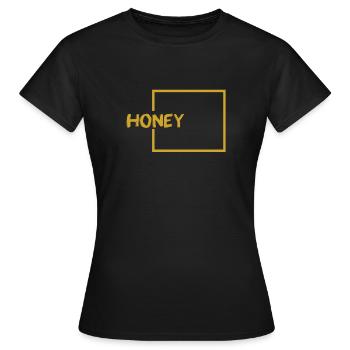 HONEY - Women's T-Shirt - black - Front - AI Model Female 172 dark (172cm)