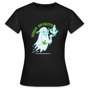 Lustiges Halloween Stoner Pothead-Kleid für Unkraut - Frauen T-Shirt - Schwarz - Vorne - AI Model Female 172 dark (172cm)