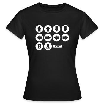 Cheat Code Video Game - Women's T-Shirt - black - Front - AI Model Female 172 dark (172cm)