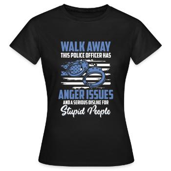 Cop Sheriff - Women's T-Shirt - black - Front - AI Model Female 172 dark (172cm)