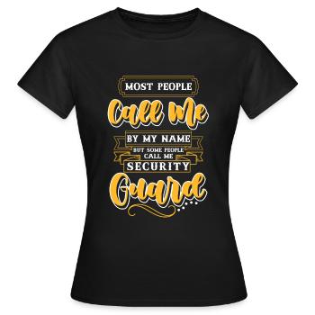 Agent de sécurité Sécurité Travail du Service de sécurité - T-shirt Femme - noir - Devant - AI Model Female 172 dark (172cm)