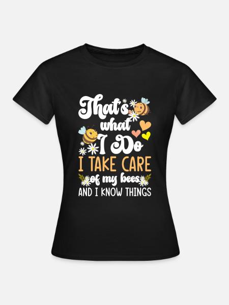 Imker Blume Insekten - Frauen T-Shirt - Schwarz
