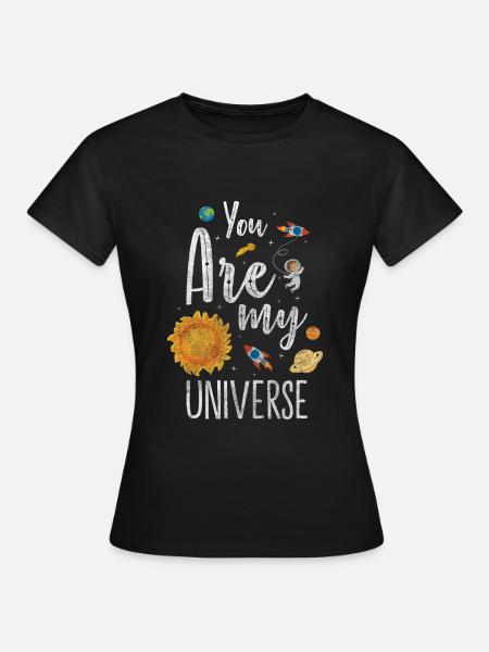 Universum Raumschiff Mars - Frauen T-Shirt - Schwarz