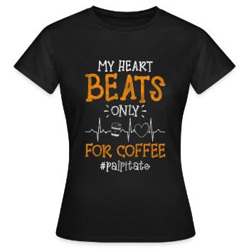 Kaffeeliebhaber Morgen Kaffeebohne Milch - Frauen T-Shirt - Schwarz - Vorne - AI Model Female 172 dark (172cm)