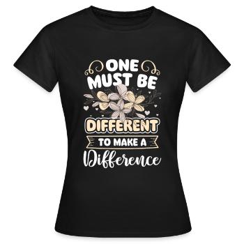 Einzigartig Mensch Besonders - Frauen T-Shirt - Schwarz - Vorne - AI Model Female 172 dark (172cm)