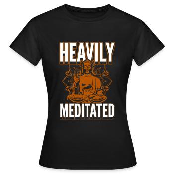 Meditation Om Achtsamkeit - Frauen T-Shirt - Schwarz - Vorne - AI Model Female 172 dark (172cm)