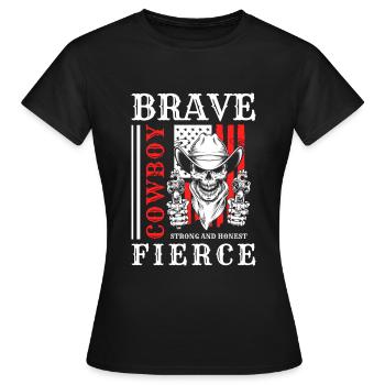 Wilder Westen Western Amerika - Frauen T-Shirt - Schwarz - Vorne - AI Model Female 172 dark (172cm)