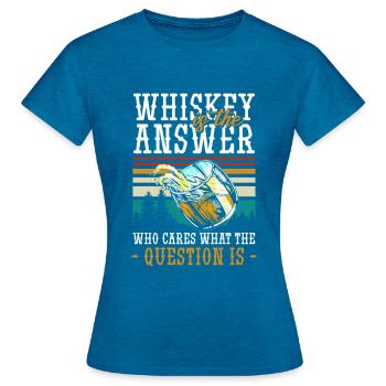 Schnaps Flasche Mann Rausch - Frauen T-Shirt - Antikblaues Saphir meliert - Vorne - AI Model Female 172 dark (172cm)