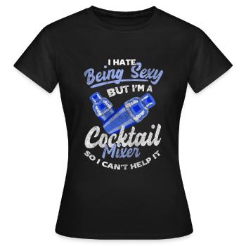 Cocktail Boissons Boissons Célébrations - T-shirt Femme - noir - Devant - AI Model Female 172 dark (172cm)