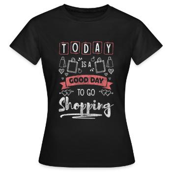 Shopping Purchase Gift Queen - Women's T-Shirt - black - Front - AI Model Female 172 dark (172cm)