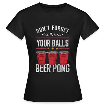 Beer Feiern Teamsport - Frauen T-Shirt - Schwarz - Vorne - AI Model Female 172 dark (172cm)