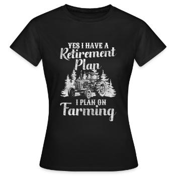 Landwirt Beruf Mistgabel Protest - Frauen T-Shirt - Schwarz - Vorne - AI Model Female 172 dark (172cm)