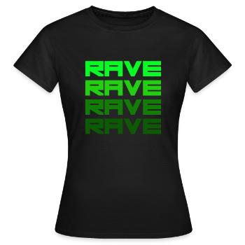 Vert rave - T-shirt Femme - noir - Devant - AI Model Female 172 dark (172cm)