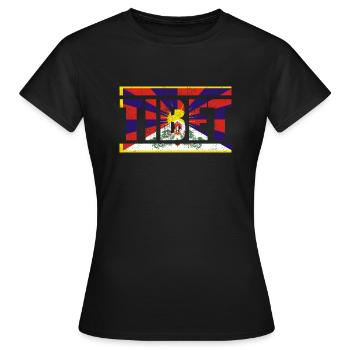Tibet - T-shirt Femme - noir - Devant - AI Model Female 172 dark (172cm)