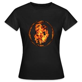 Feu Boule de verre - T-shirt Femme - noir - Devant - AI Model Female 172 dark (172cm)